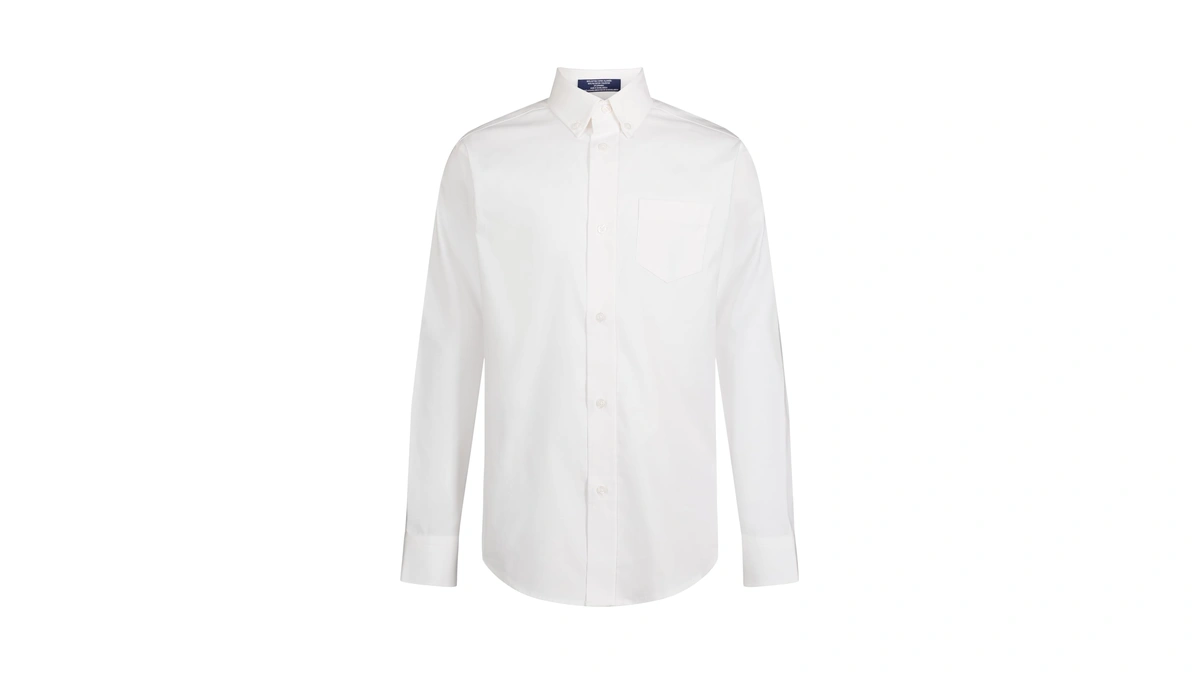 Izod Boys Long Sleeve Solid Button-down Colla...