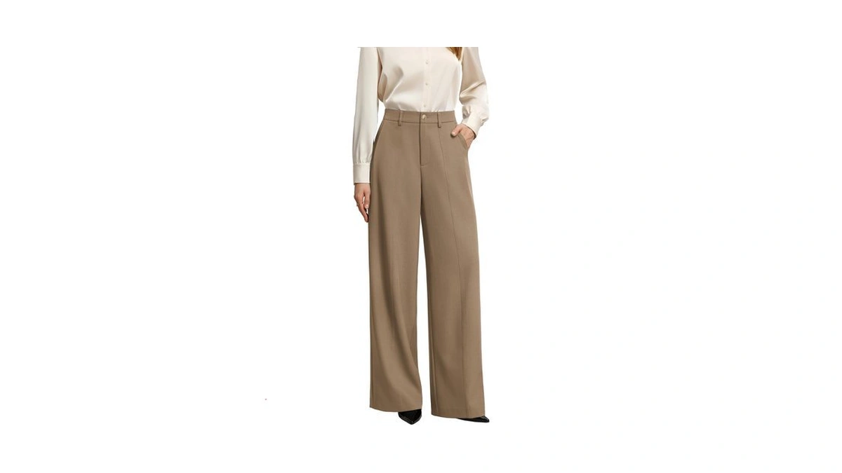 Grace Karin Women's Work Pants Business Casual High Waisted Loose