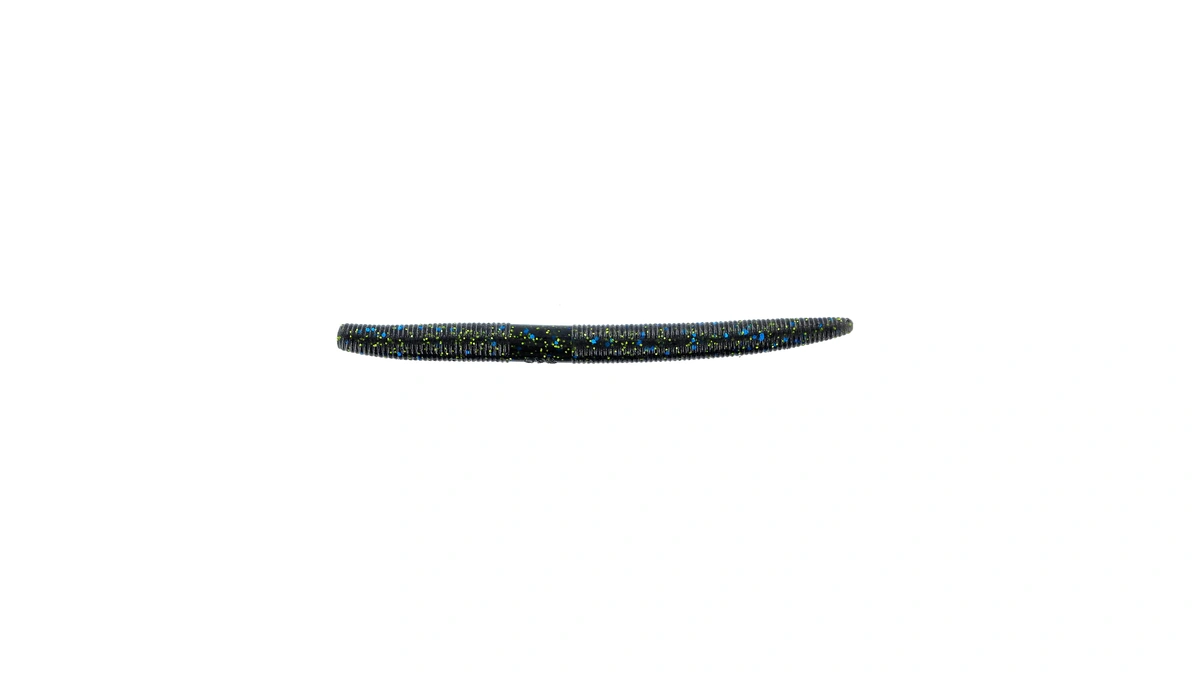 Yamamoto 5'' Senko Smoke W/ Black, Blue & Chartreuse Flake