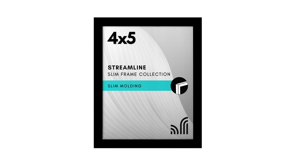 Americanflat 4x5 Picture Frame With Shatter-resistant Glass - Streamline Collection