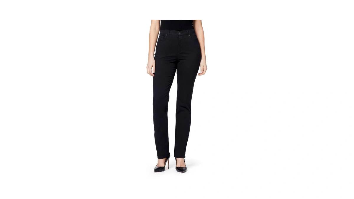 Gloria Vanderbiltwomen'samanda Classic High Rise Tapered Jean Petite, Black, 8