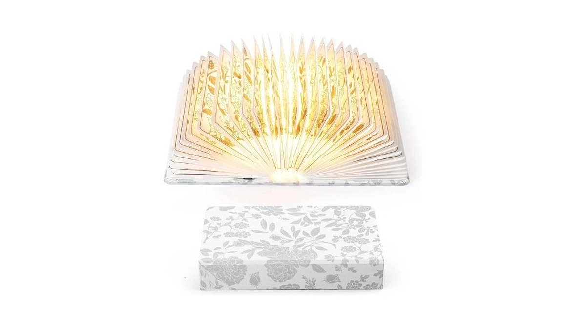 Zbole Floral Print Book Light,3-color Book Lamp Book Lovers Gifts