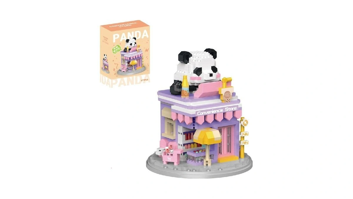 Wulobooi Street View Convenience Store Mini Building Blocks,872 Pieces Cute
