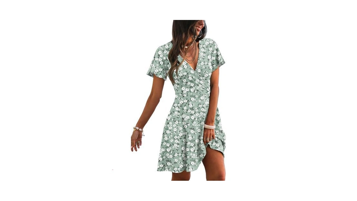 Dresses For Women 2026 Casual Wrap V Neck Knee Length