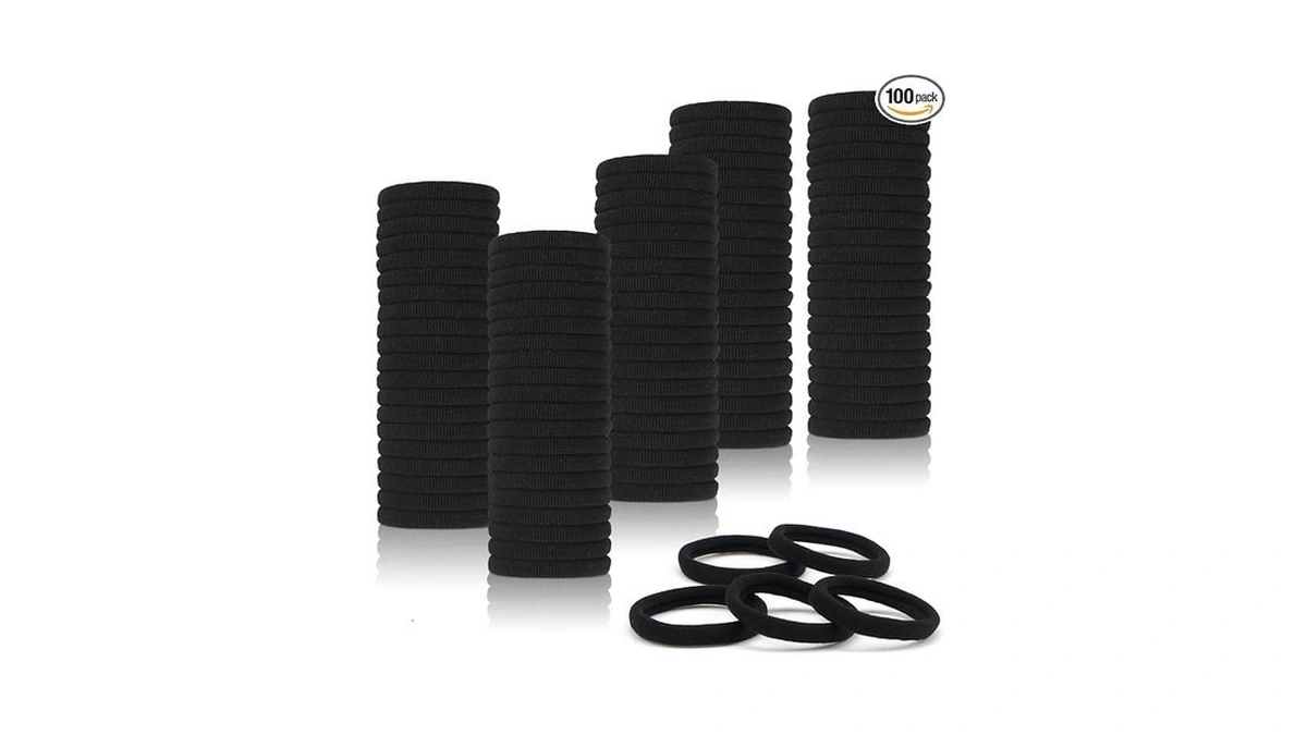 CΓ©llot 100pcs Elastic Hair Ties, 4cm Diameter Seamless Nylon Bands,