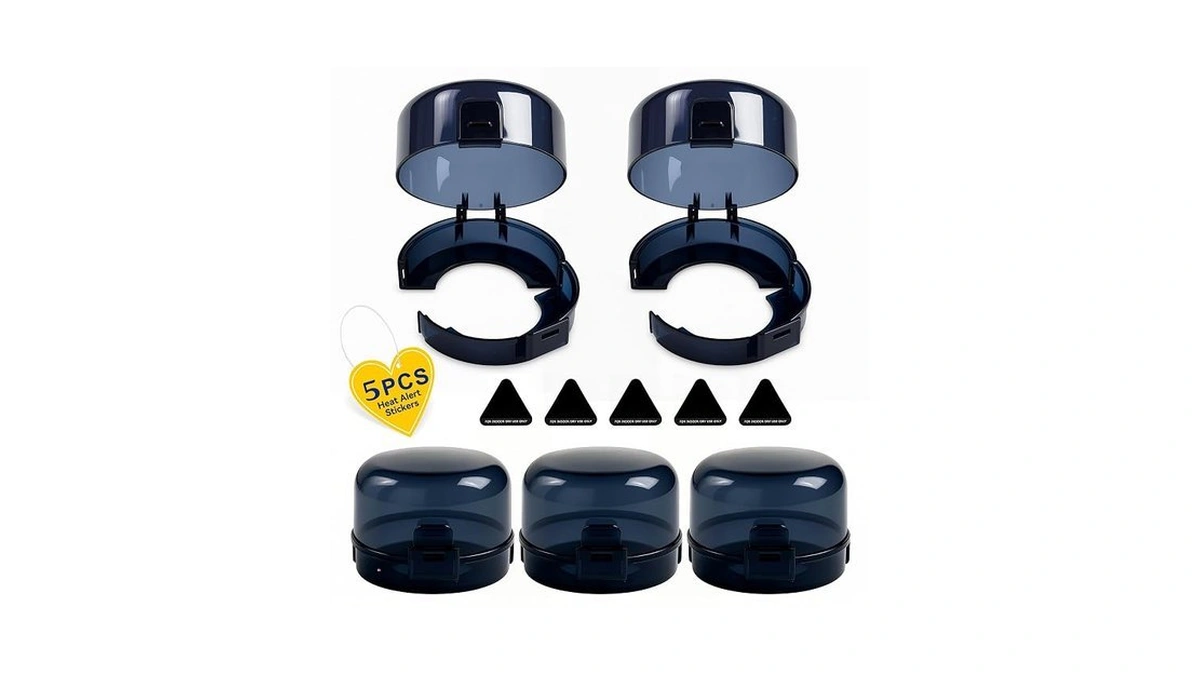 Shularis Stove Knob Safety Covers, 5pcs Fits 90% Oven/stove 5
