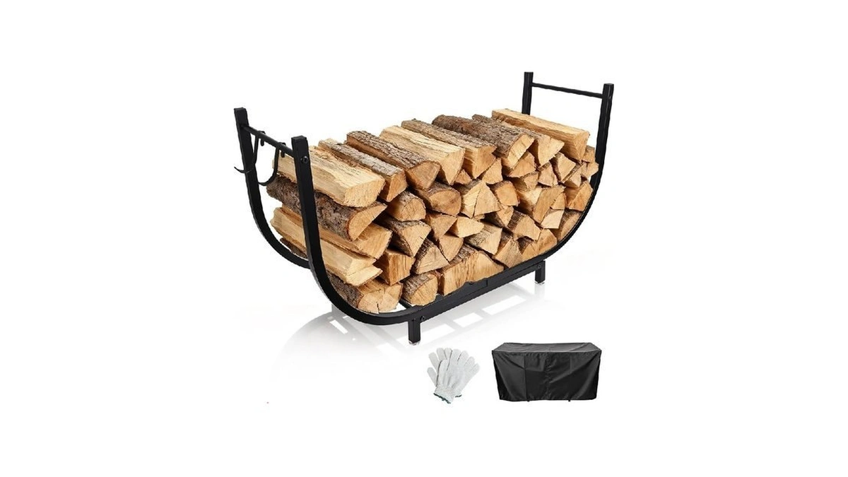 Firewood Rack Outdoor W Thicken Cover, 35 Inch Indoor Firewood