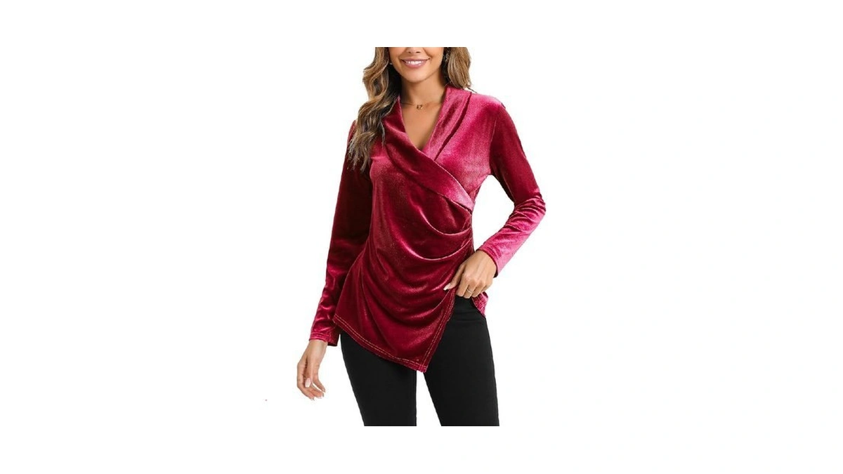 Moqivgi Spring Tops For Women Trendy Long Sleeve Blouses Asymmetrical