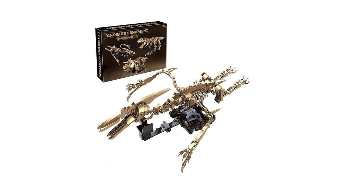 Myth Qholve Pterosaur Dinosaur Skeleton Building Blocks Detailed Fossil Model