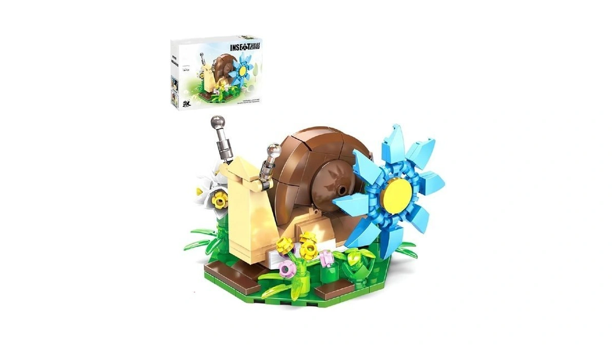 Wulobooi Ideas Insect Collection Toy Building Sets, Snails With Flowers