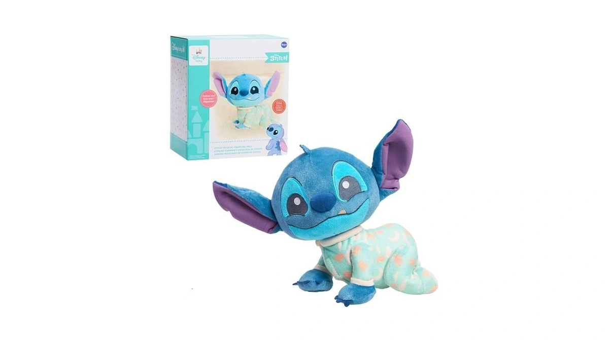 Disney Baby Musical Crawling Pal Stitch Plush Toy