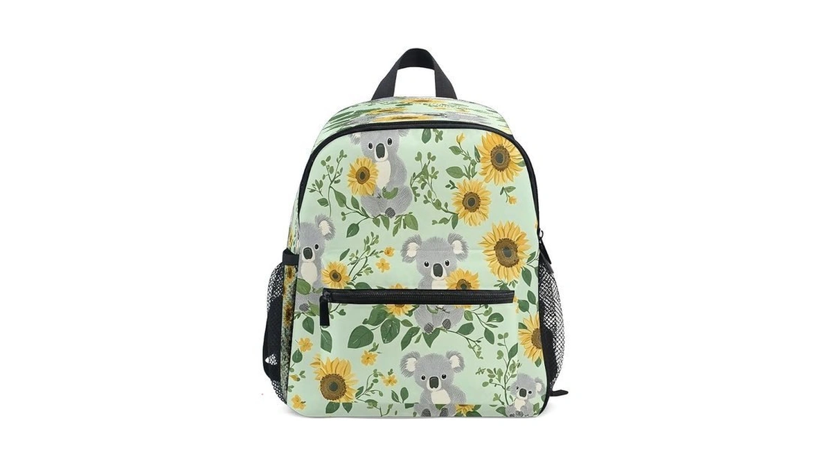 Suabo Koalas With Sunflowers Pattern Toddlers Backpack Kid's School Bag