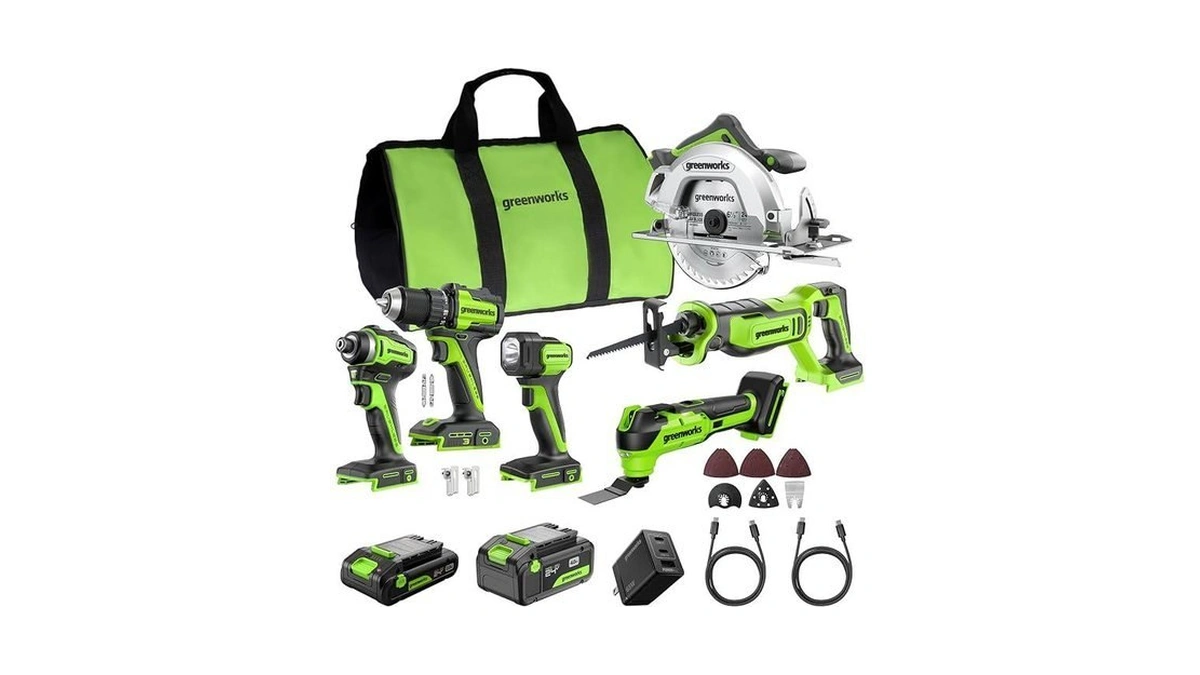 Greenworks 24v (6-tool) Combo (drill, Impact Driver, Circular Saw, Reciprocating