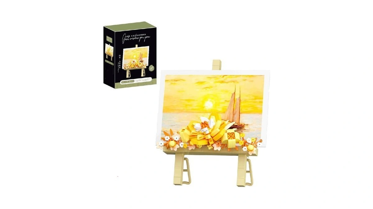 Wulobooi Mini Flowers Picture Frame Building Set, Desk Decor Block