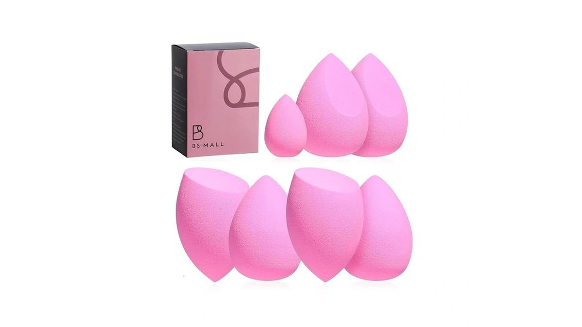 Makeup Sponge Set Bs-mall Blender Sponges 7 Pcs For Liquid,