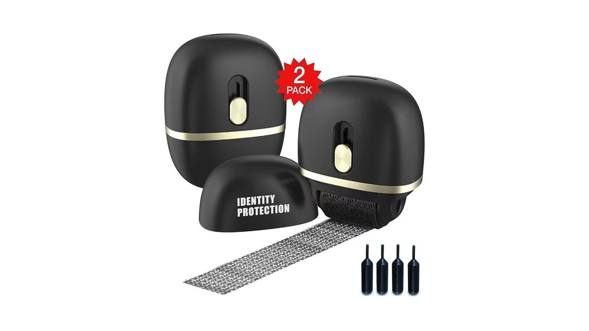 Lomil Identity Protection Roller Stamps 2 Pack - Confidential Roller