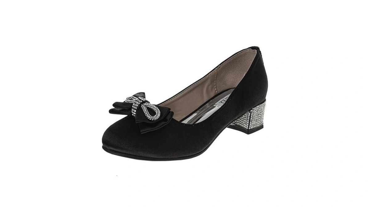 Josmo Girls Formal Dress Shoes Low Block Heel Slip-on Mary