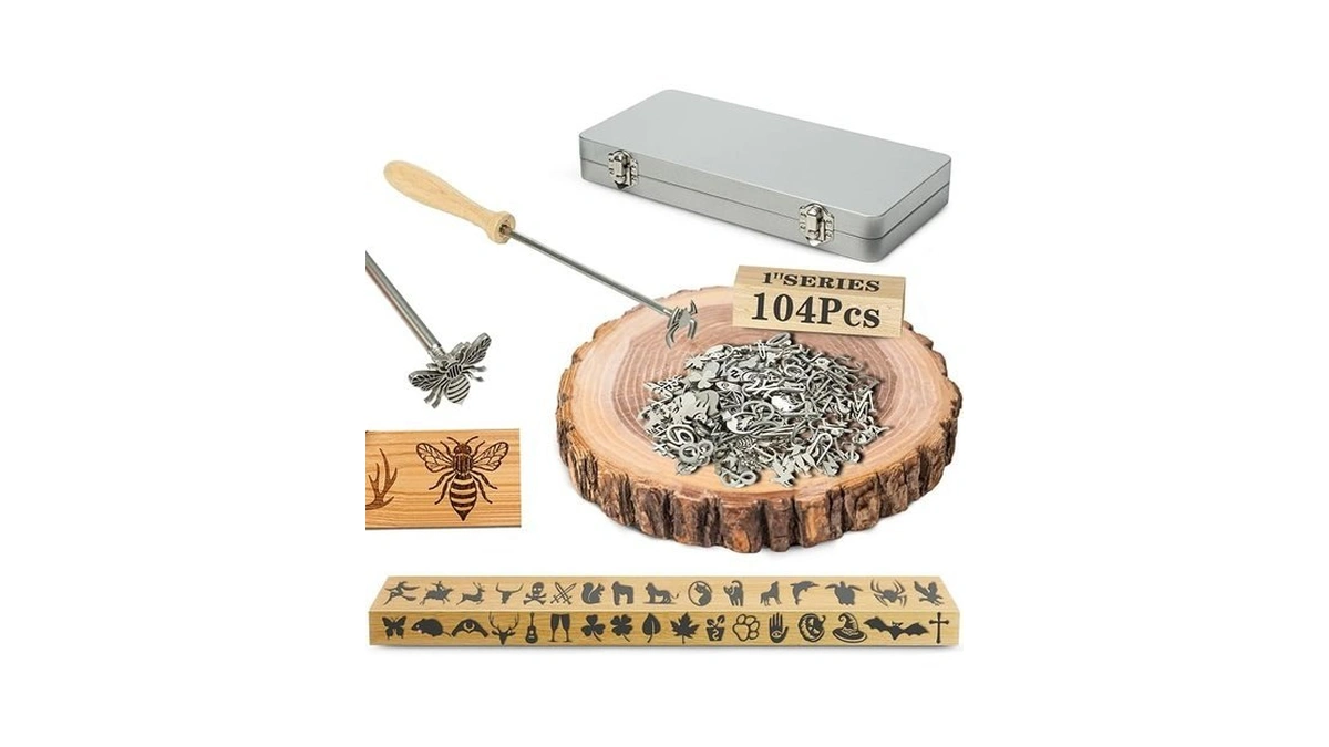 1 Inch 38-piece Stainless Steel Branding Iron Kit - Alphabet,