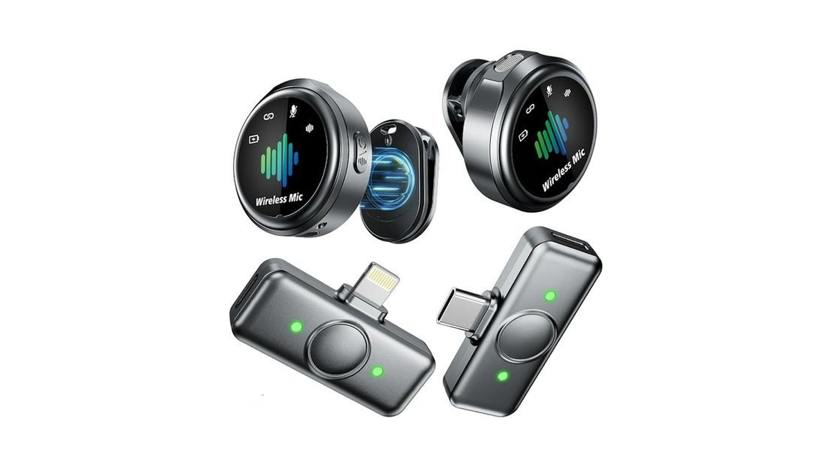 Fgrljfglk Magnetic Wireless Microphone For Iphone: Wireless Lavalier Microphone For