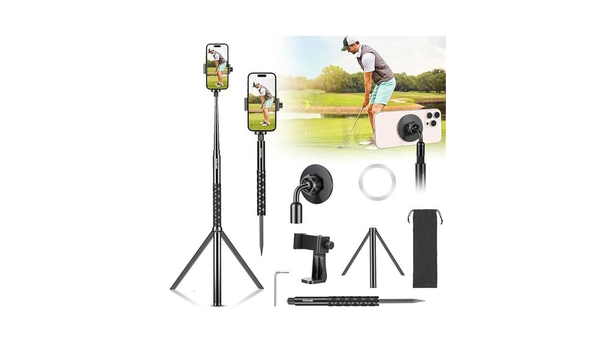 Yutillens Golf Tripod Monopod, Magnetic Phone Stand For Swing Recording