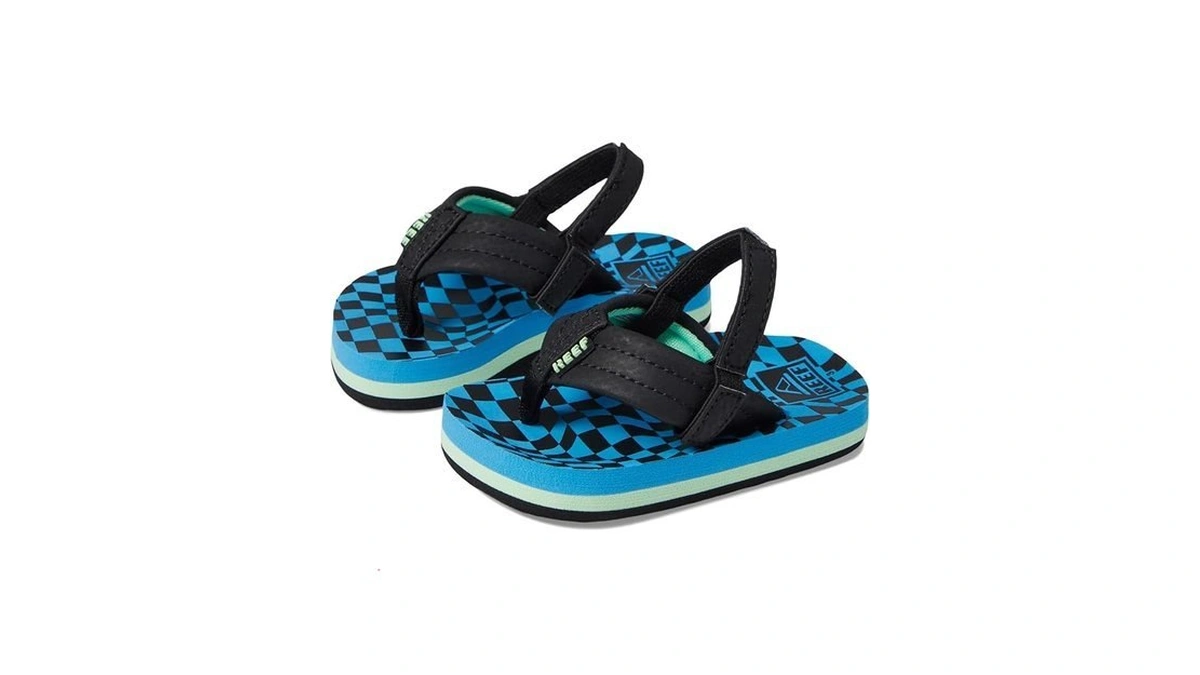 Reef Kids Boys Sandals, Little Ahi, Swell Checkers, 5
