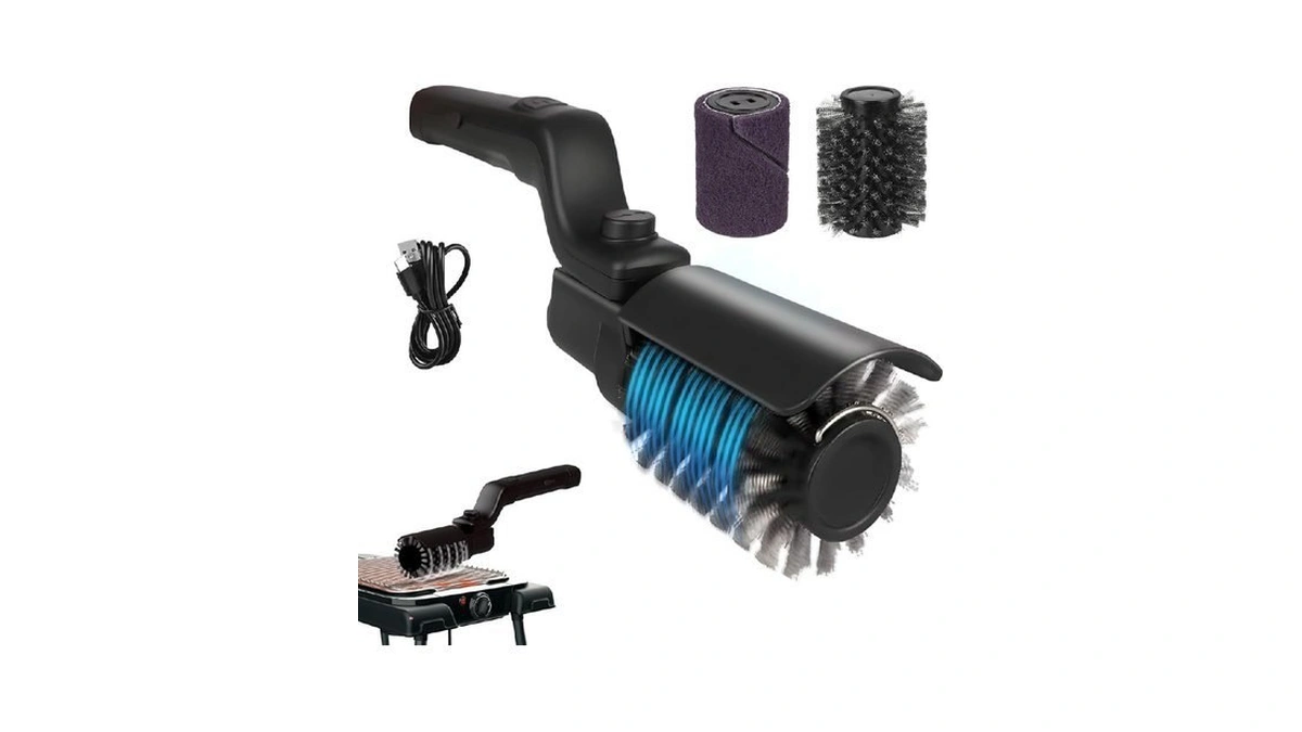 Upgraded Electric Grill Brush, Cordless Rechargeable Grill Cleaning Brush With