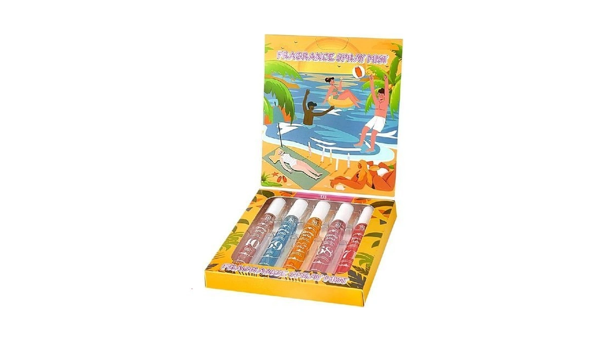 Admd 5-pack Travel Perfume Spray Set 10ml Travel-size Floral Mists,