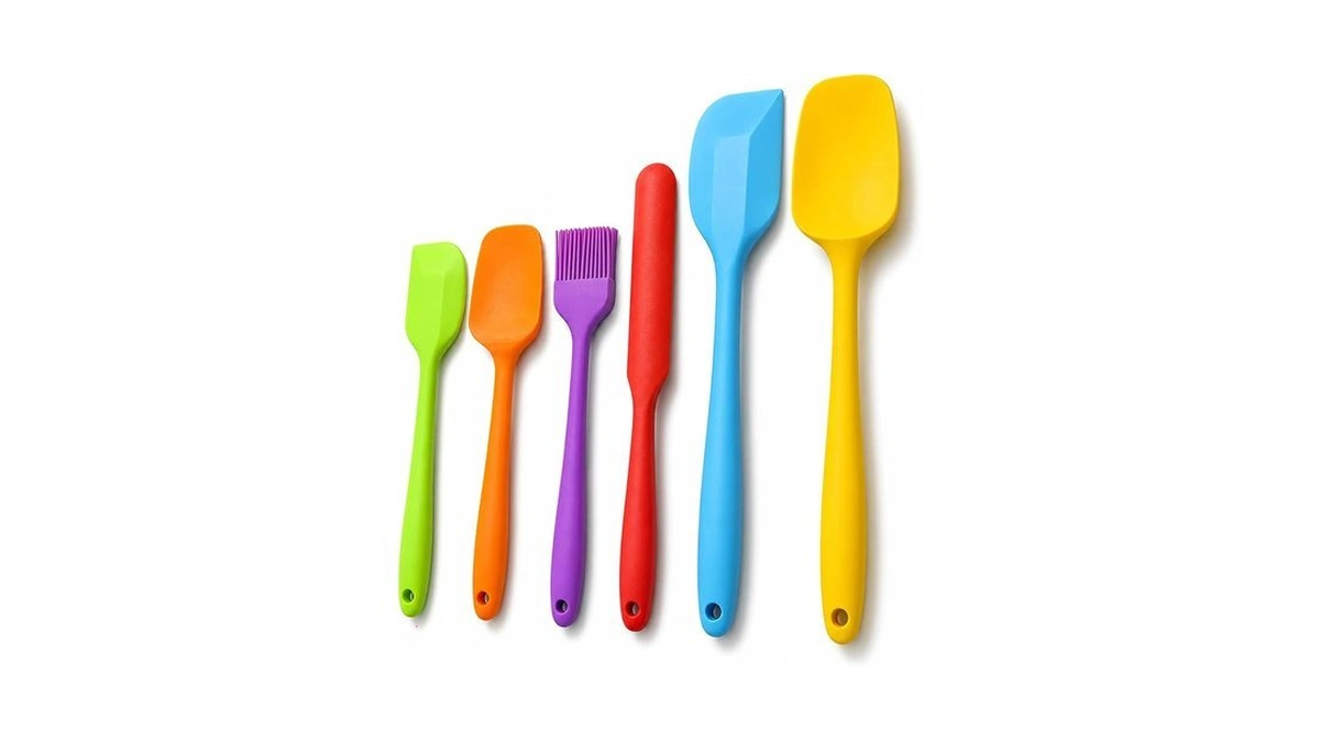 Levilevo 6-piece Premium Silicone Spatula Set - Heat Resistant, Dishwasher