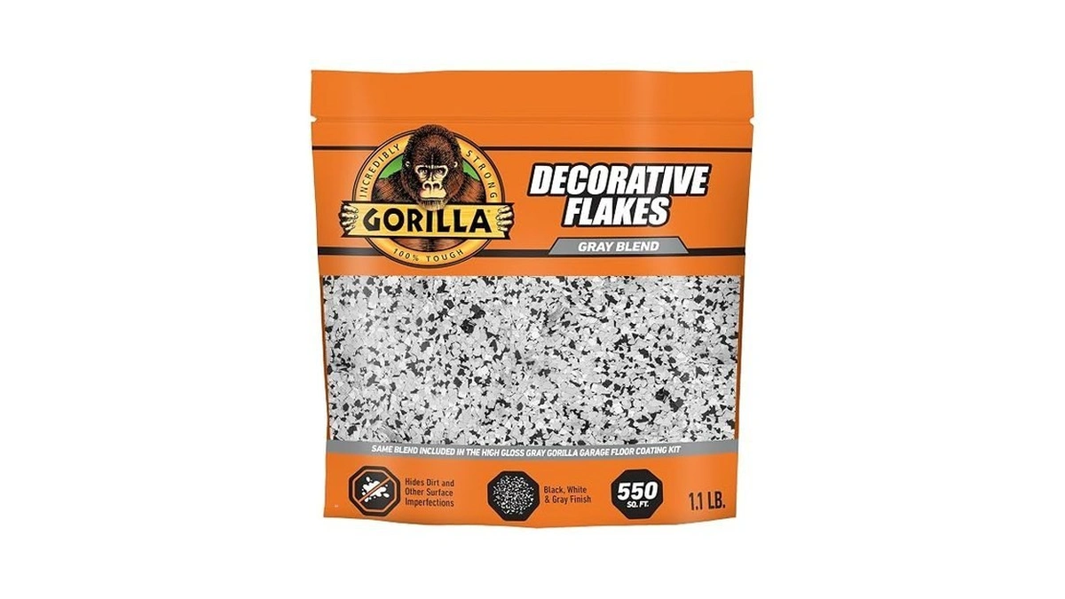Gorilla Garage Floor Coating Decorative Flakes β Gray, Black &