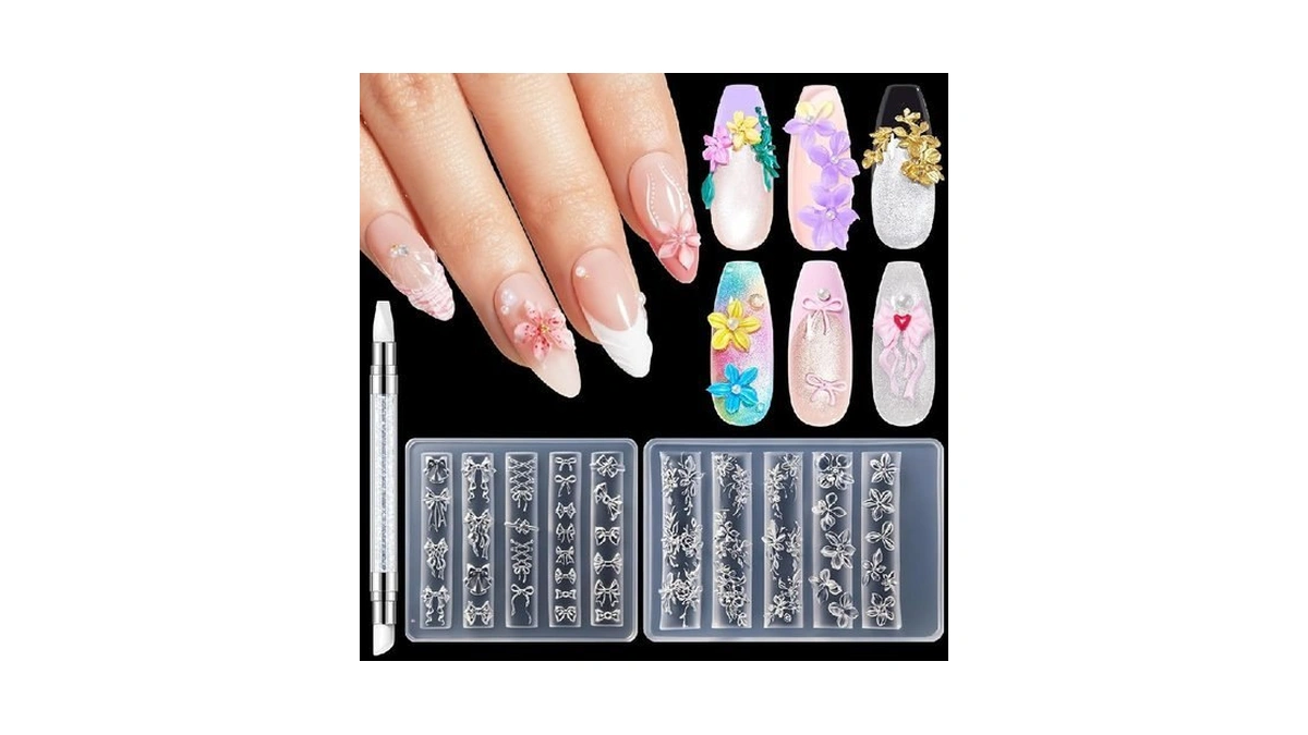 Modelones 3d Silicone Nail Art Molds, 3d Multiple Flower &