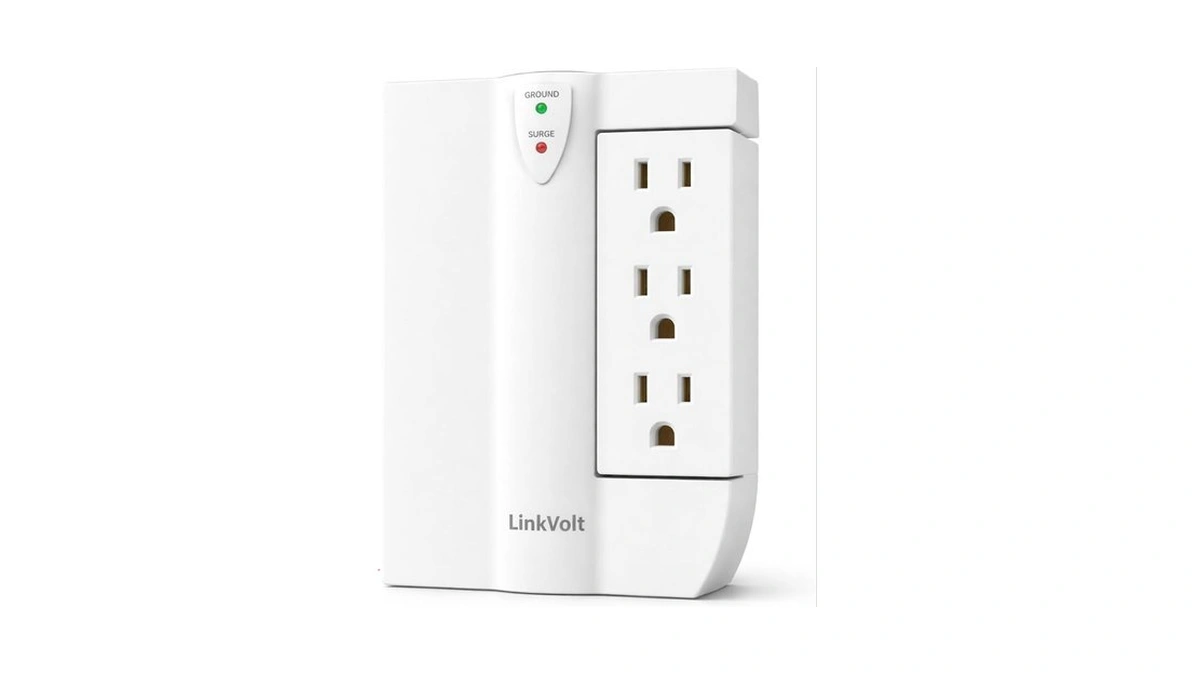Linkvolt Surge Protector Wall Tap Extender 90° With Usb Ports