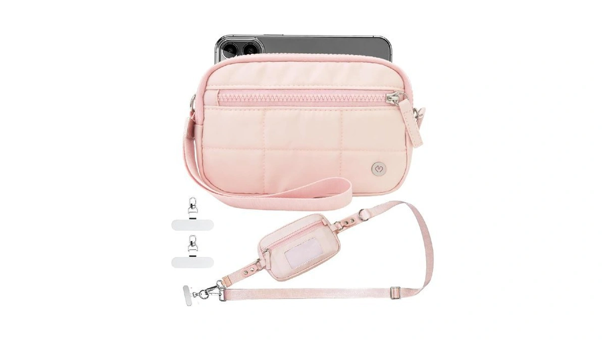 Shanejorin Nylon Quilted Rfid Wristlet Travel Wallets With Zipper Id