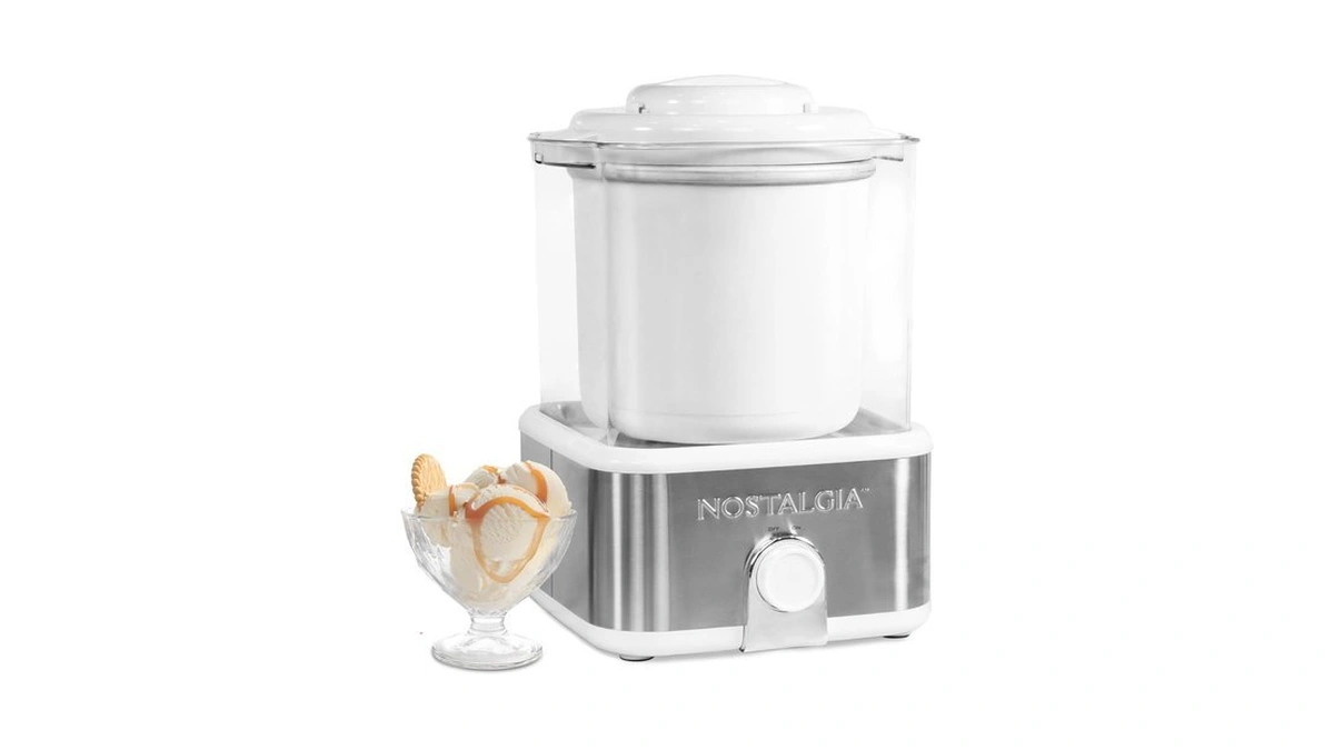 Nostalgia Electric Ice Cream Maker With 2-qt Double Insulated Gel