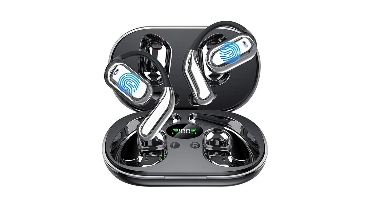 Cooljumper Wireless Open Ear Bluetooth V6.1 Earbuds With Earhooks, Hifi