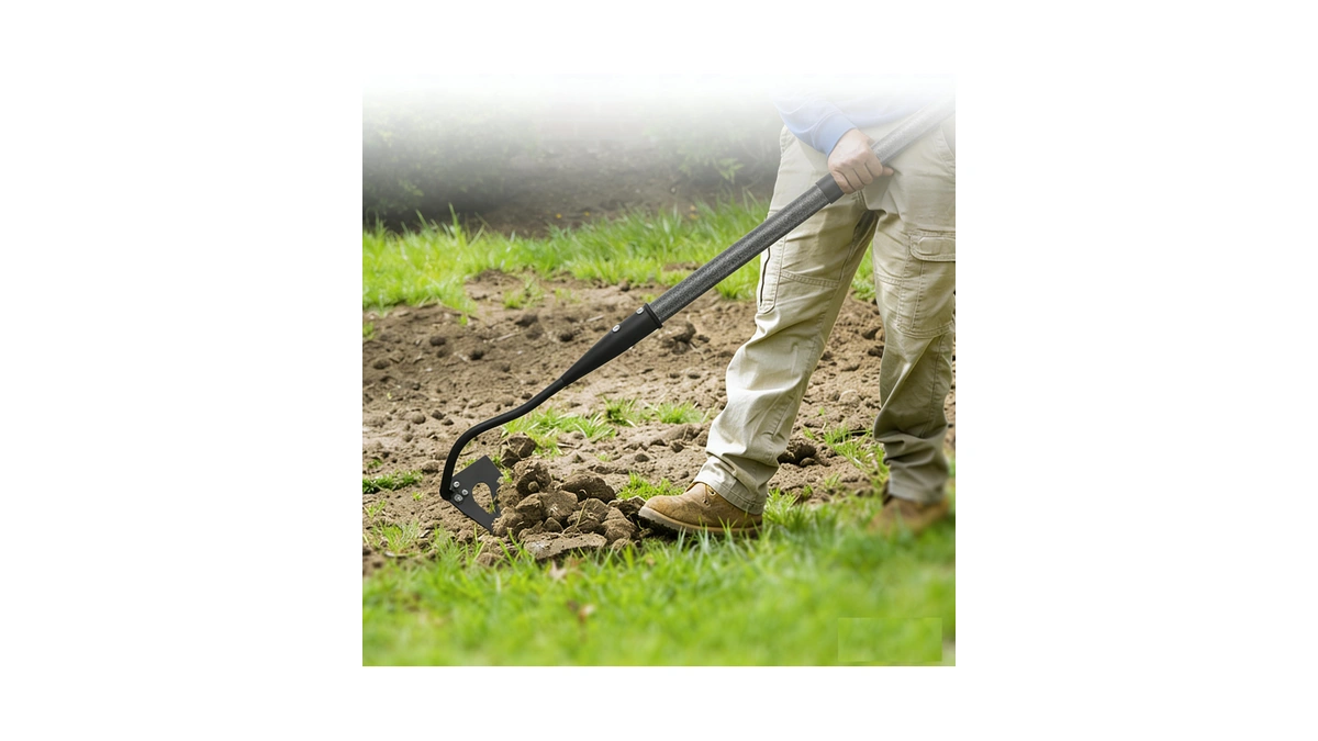 Euijoip 70 Inch Garden Hoe, Heavy Duty Metal Weeding Hoe
