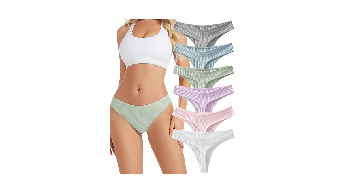 Sunm Boutique Cotton Thongs For Women, Low Rise Sexy Womens