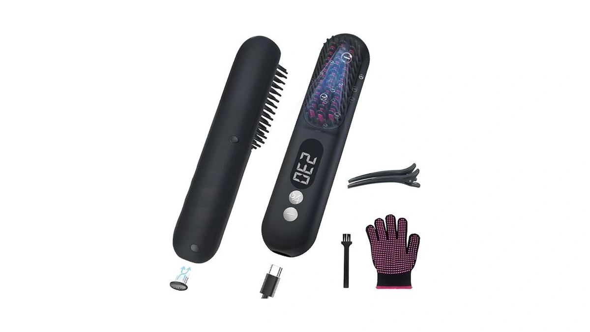 New Go Brush Pro 2026 - Portable Hair Straightener Brushs