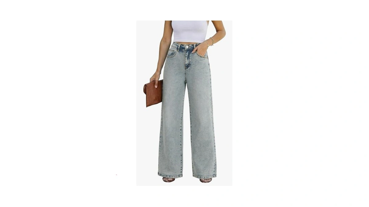 Kiczoy Women Wide Leg Jeans High Waist Boyfriends 2026 Jean