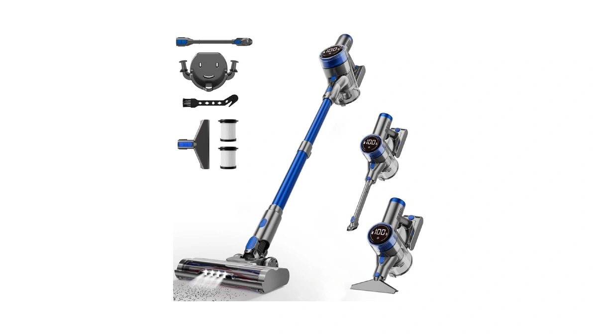 Cordless Vacuum Cleaner, 480w/45kpa Vacuum Cleaners For Home, Self-standing Stick