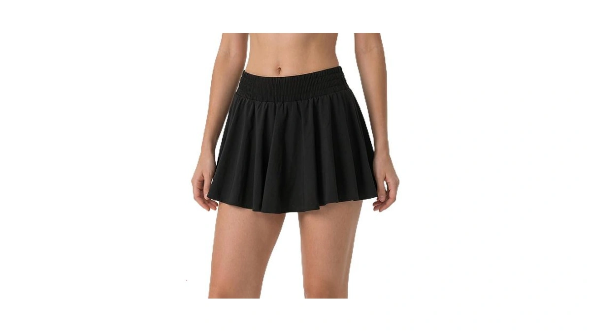 Vivisports Womens Pleated Tennis Skirt With Inner Shorts, 2 Pockets,
