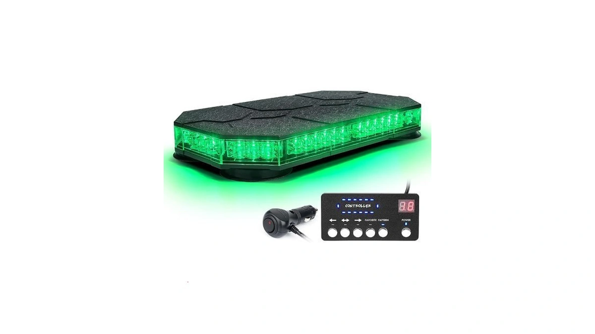 Lumenix Green Led Rooftop Strobe Beacon Light Bar With Controller