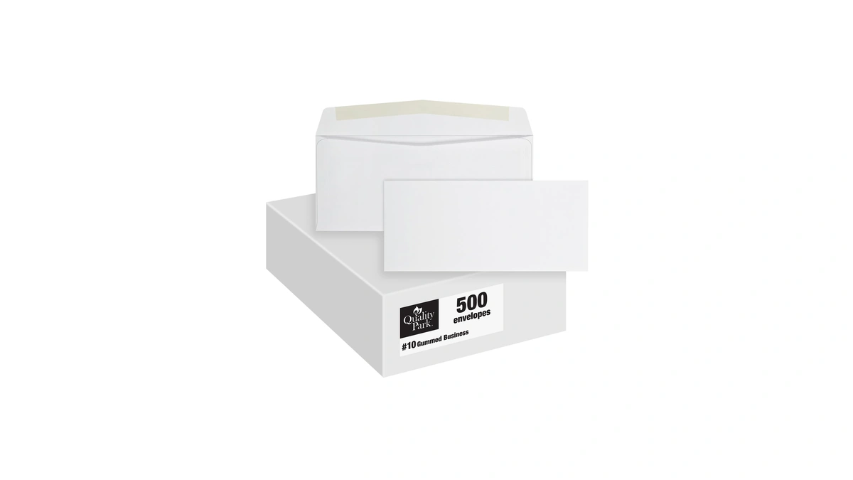Quality Park #10 Envelopes, Letter Size White Mailing Envelopes, 4-1/8x9-1/2