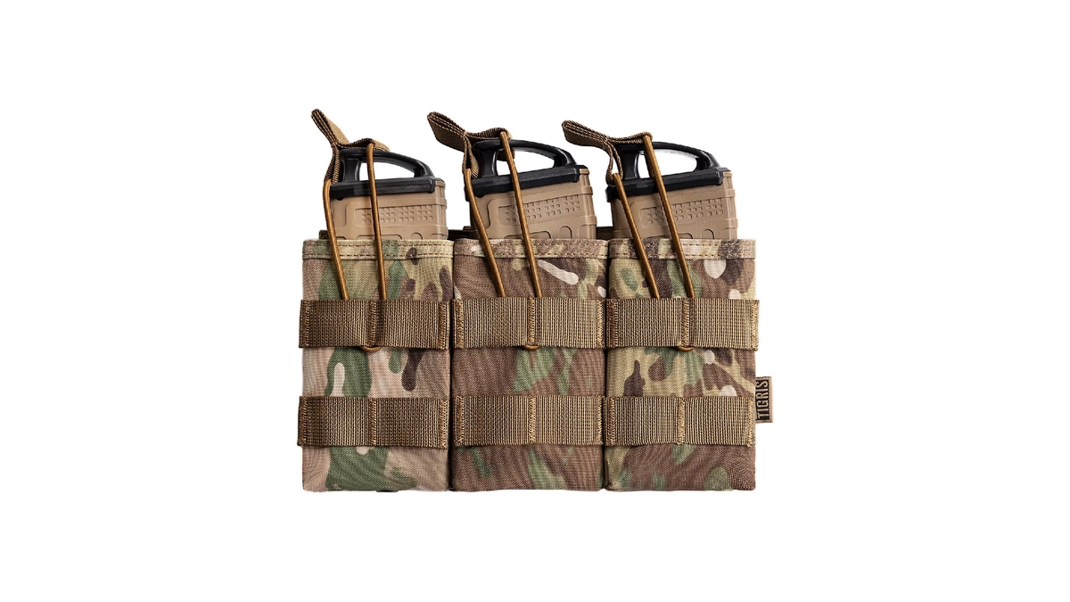 Onetigris Tactical Pistol Mag Pouch - Open-top Triple 5.56mm Magazine