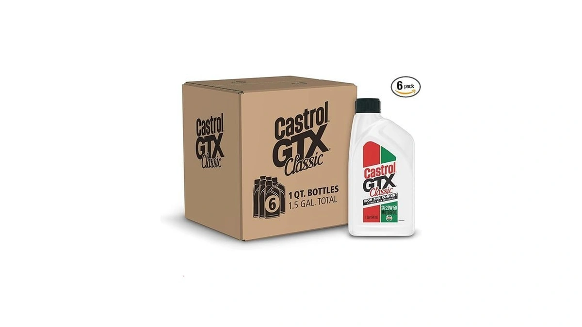 Castrol Gtx Classic 20w-50 Conventional Motor Oil, 1 Quart, Pack
