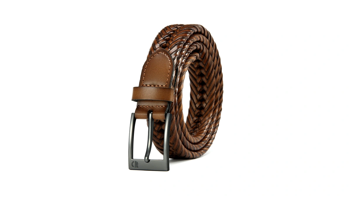 Chaoren Leather Braided Belts For Men Mens Ca...