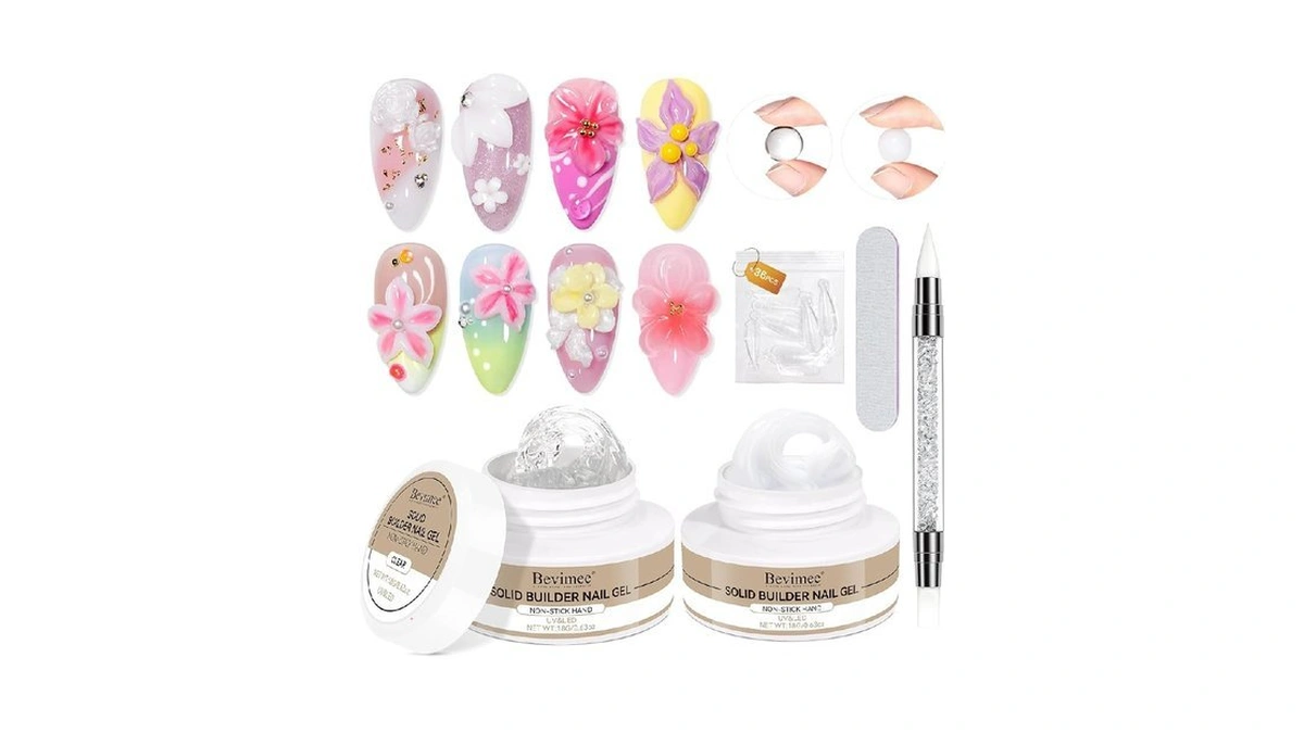 Bevimee 3d Gel Nail Art 2pcs, Sculpting Gel For Nail