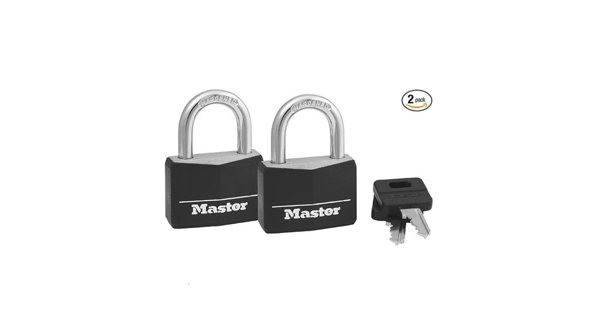 Master Lock Covered Padlocks With Key, Outdoor Locks, 2 Pack,
