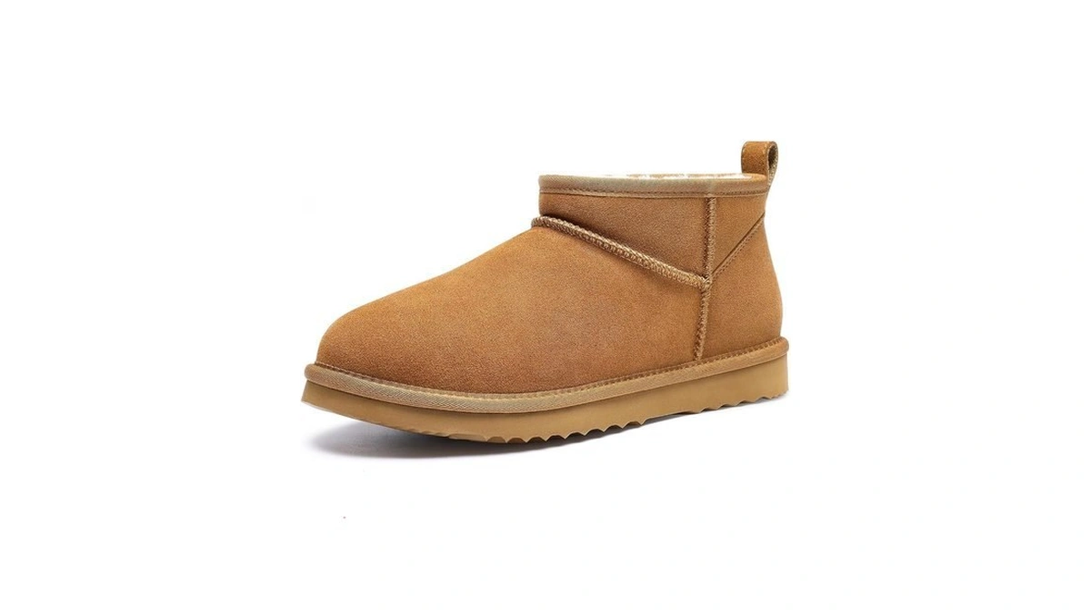 Bebealy Genuine Suede Mini Boots For Women Winter Fuzzy Snow