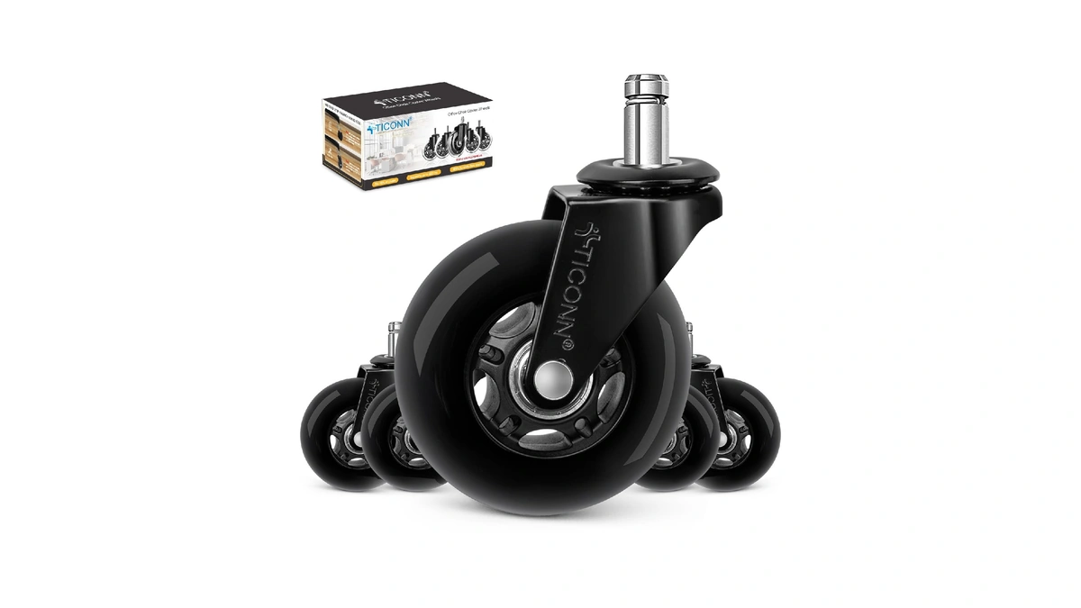 Ticonn Office Chair Caster Wheels Set Of 5 For Tile,