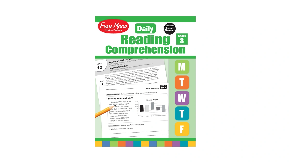 Evan-moor Evan-moor Daily Reading Comprehension Book, Teacher's Eddition, Grade 3